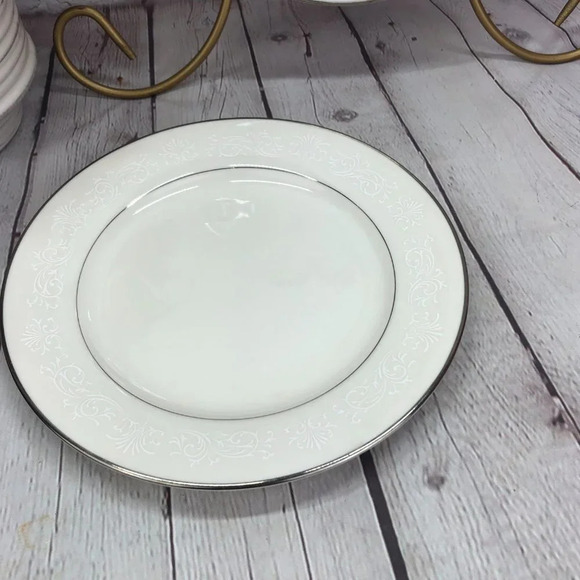 vintage noritake marselle ivory china salad Plates set of 2 - Picture 2 of 5